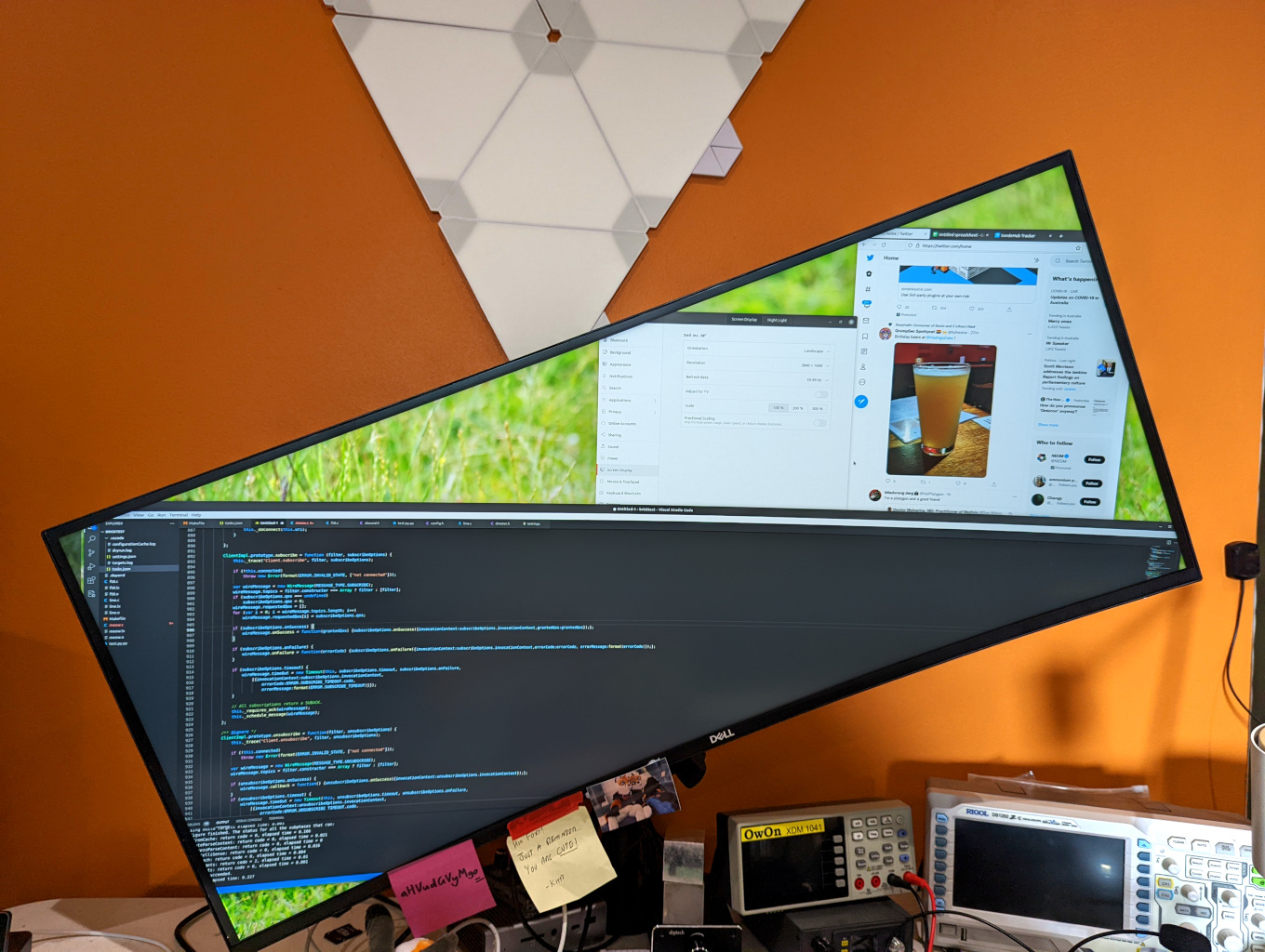 Monitor with a 22 degree rotation