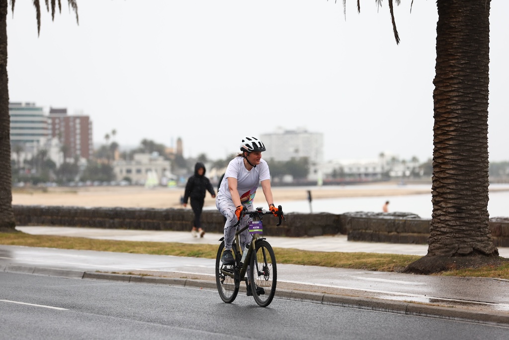 Riding back towards the start, It&rsquo;s looking a lot more wet