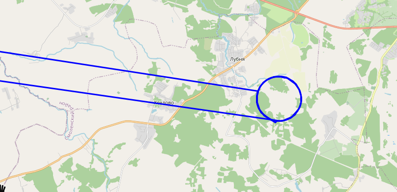 screenshot showing a perfect circle for the track of a radiosonde