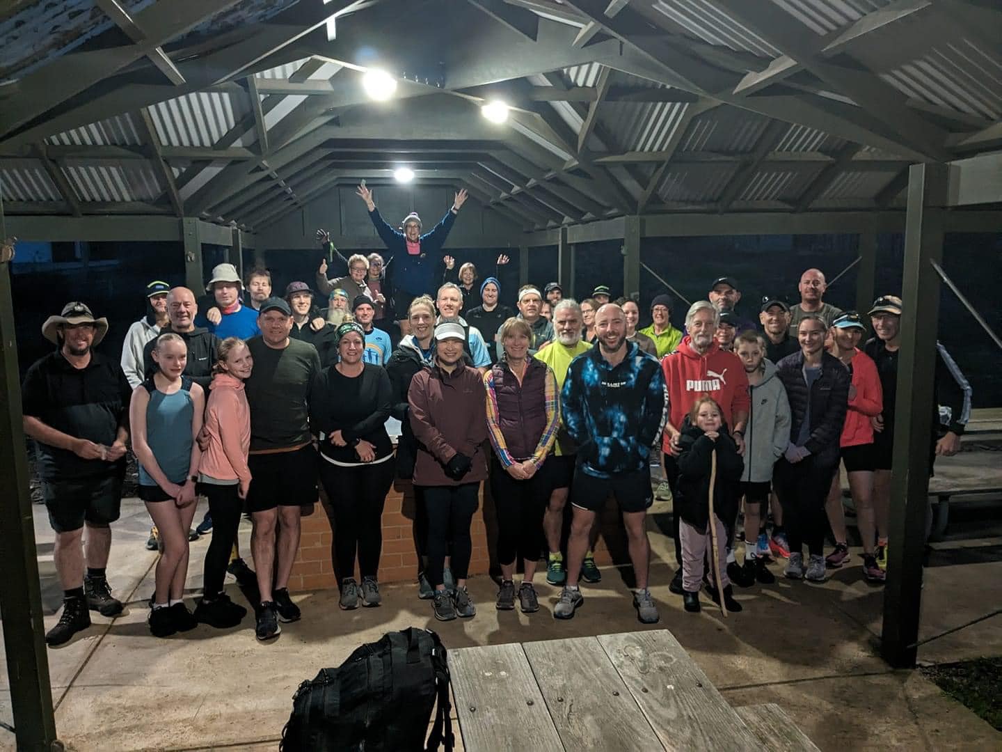 Group photo of all the runners at Warragul - Probably around 30 people