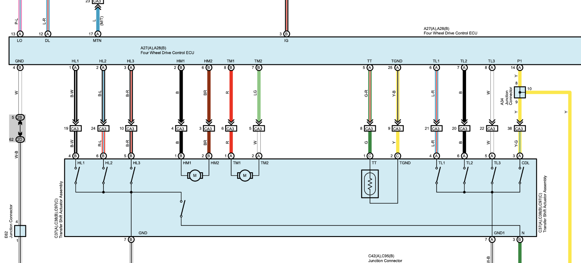 wiring diagram of the 4wd system