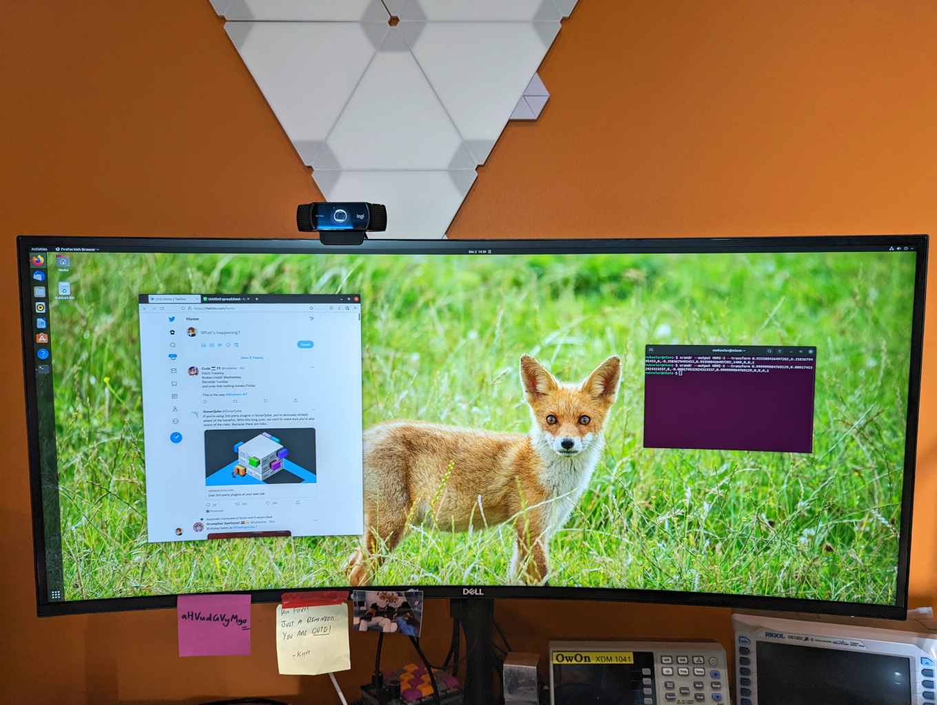 Monitor in landscape mode