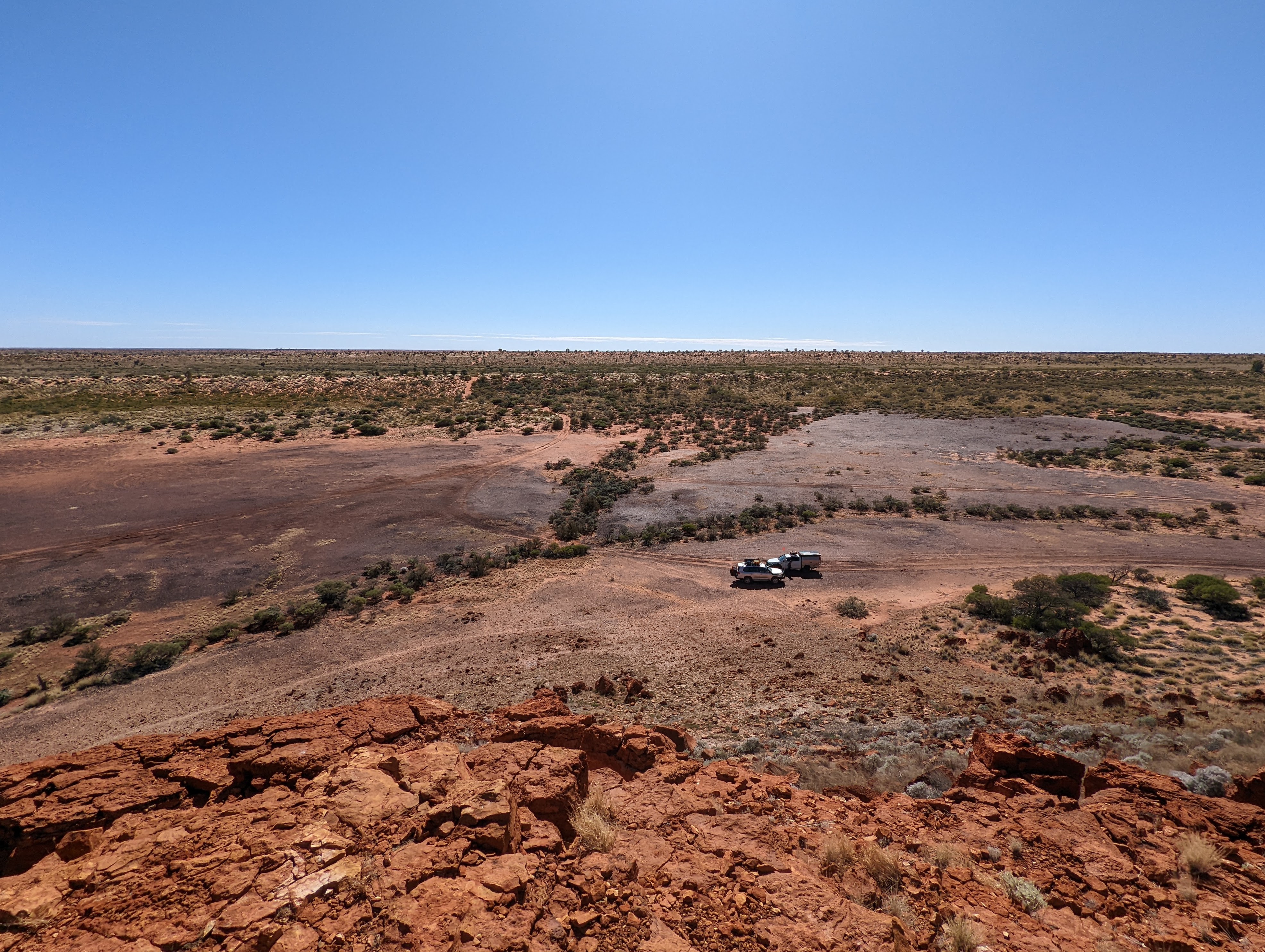 View from Thring rock. It&rsquo;s not very tall but everything else is flat