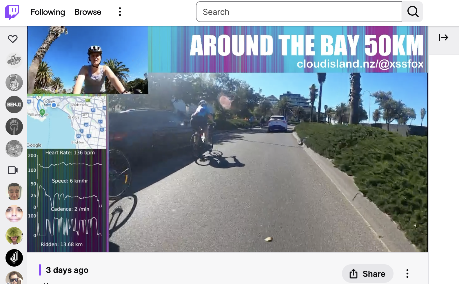 Twitch screenshot showing the complete playout with stats and map overlays