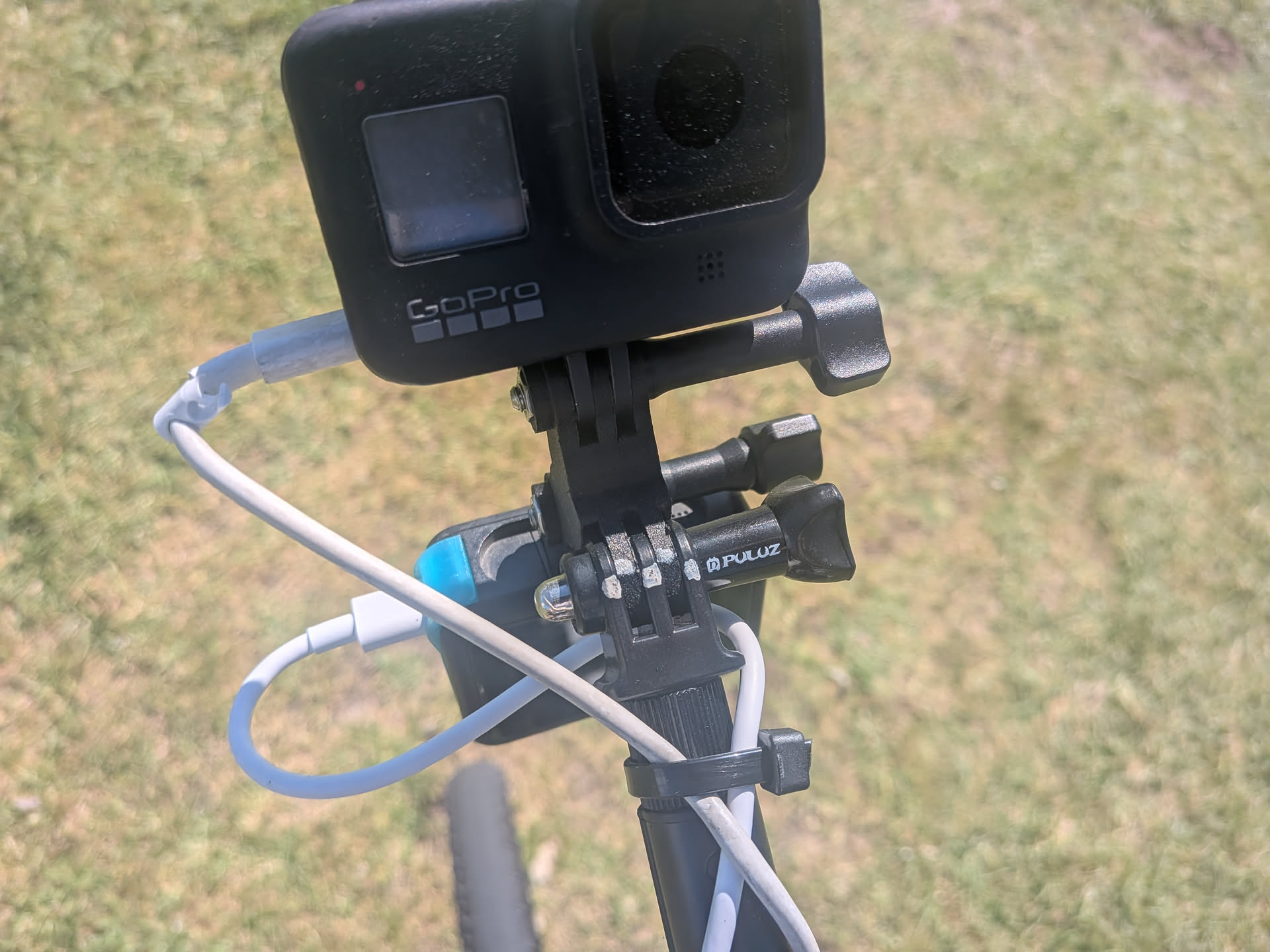 witness mark on the GoPro mount showing the mount has moved