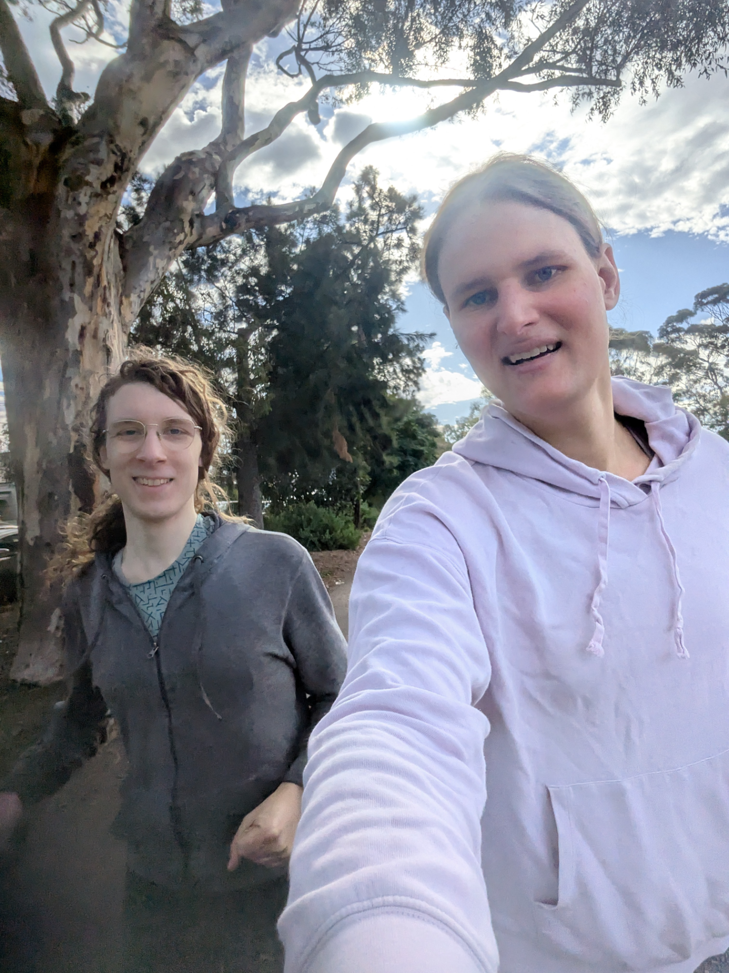Alex and myself running in the park