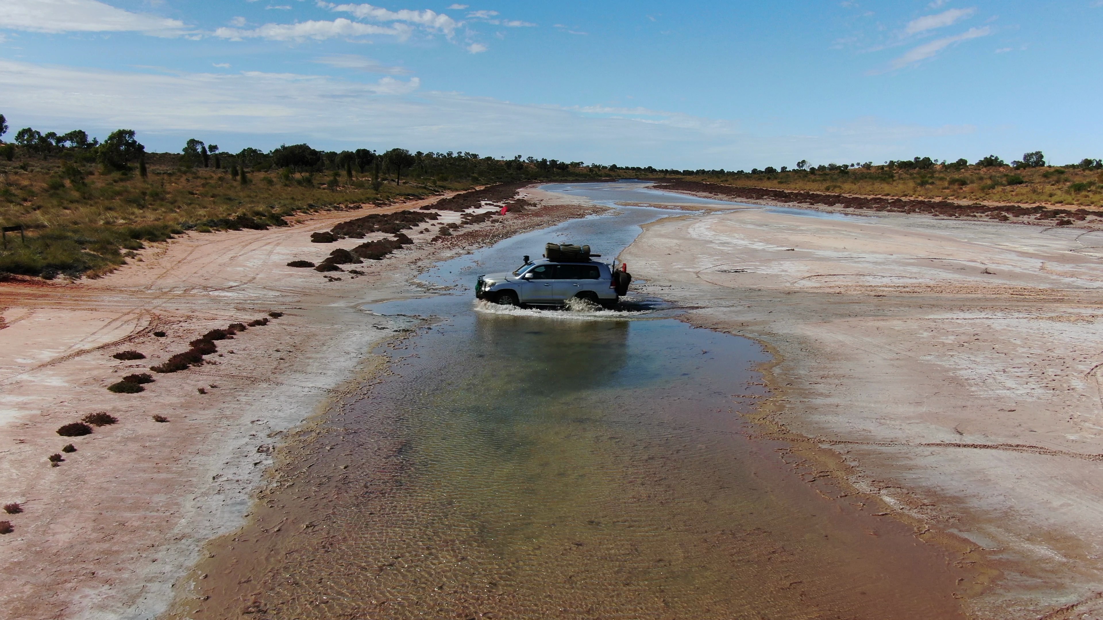 Our LandCruiser crossing Savoury Creek